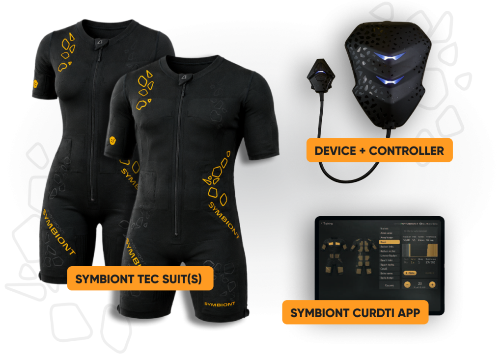 symbiont device, suit and app